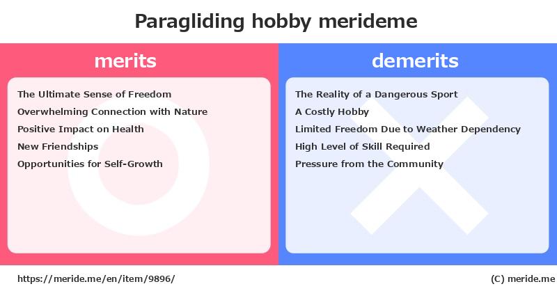 Paragliding  merits and demerits?  [hobby]  merideme