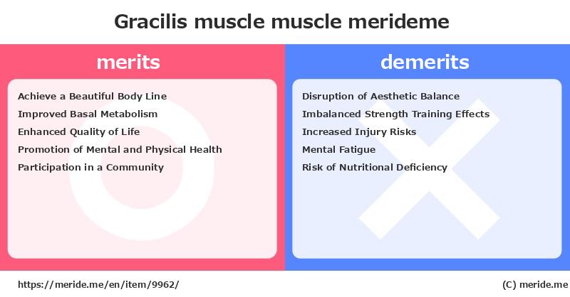 Gracilis muscle  merits and demerits?  [muscle]  merideme